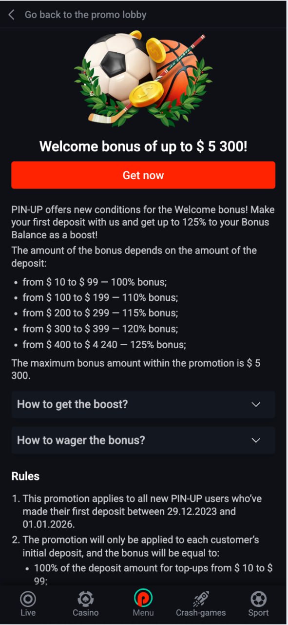 Pin-Up Casino bonus